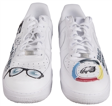 Howie Roseman Signed Custom Original Artwork Nike Air Force 1 Sneakers (NFL-PSA/DNA)